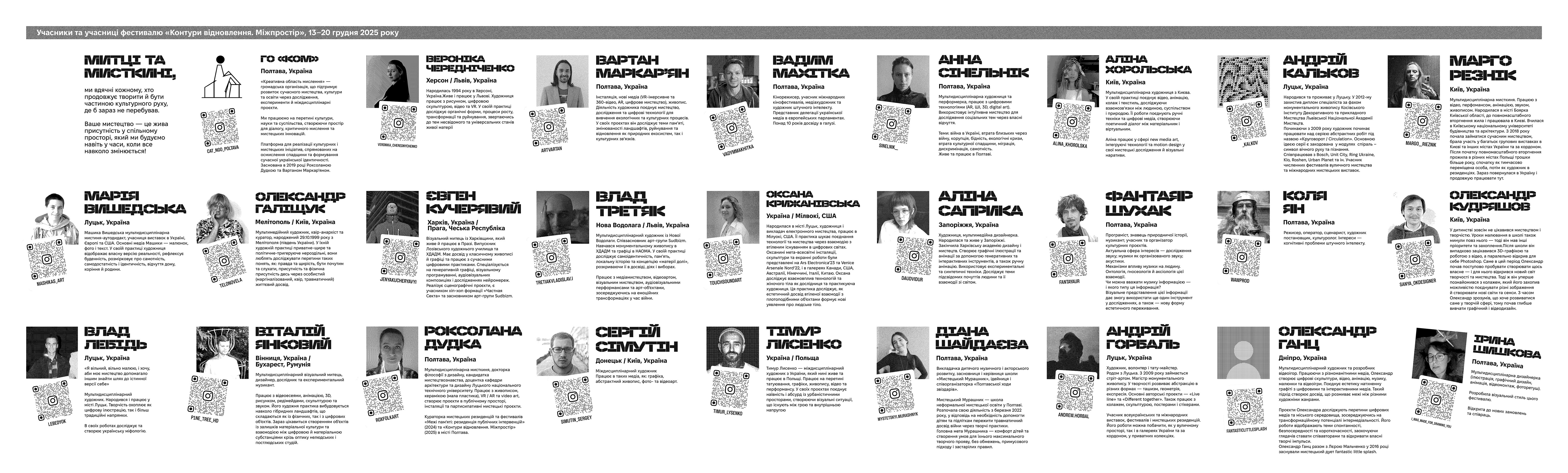 Учасники та учасниці фестивалю